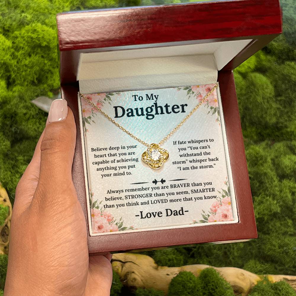 To My Daughter Necklace From Dad | Empowerment and Love A Heartfelt Message from Dad