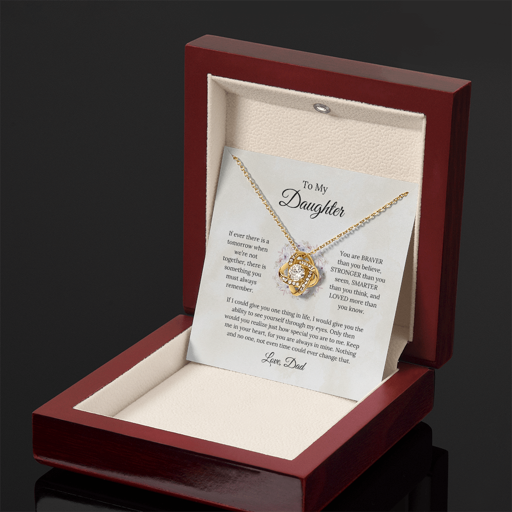 To My Daughter Forever in My Heart Love Knot Necklace: A Love That Knows No Bounds