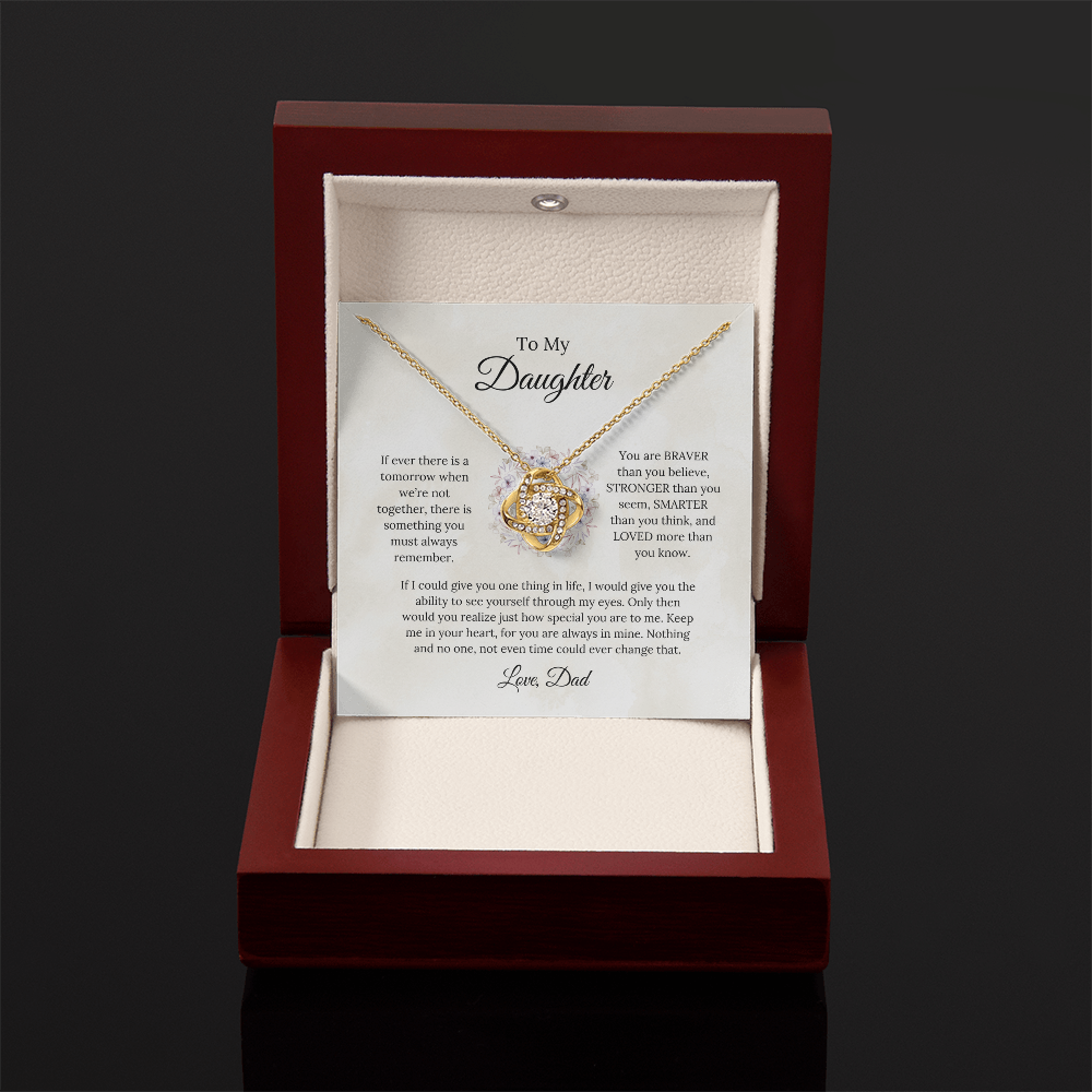 To My Daughter Forever in My Heart Love Knot Necklace: A Love That Knows No Bounds