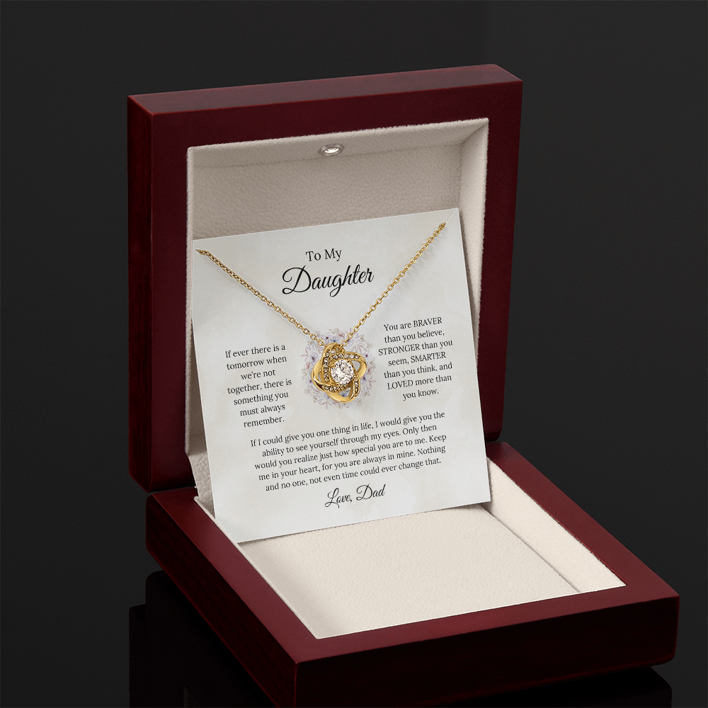 To My Daughter Forever in My Heart Love Knot Necklace: A Love That Knows No Bounds