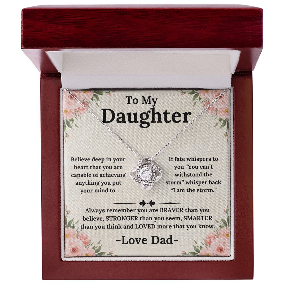 To My Daughter Necklace From Dad | Empowerment and Love A Heartfelt Message from Dad