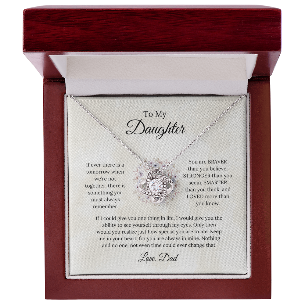 To My Daughter Forever in My Heart Love Knot Necklace: A Love That Knows No Bounds