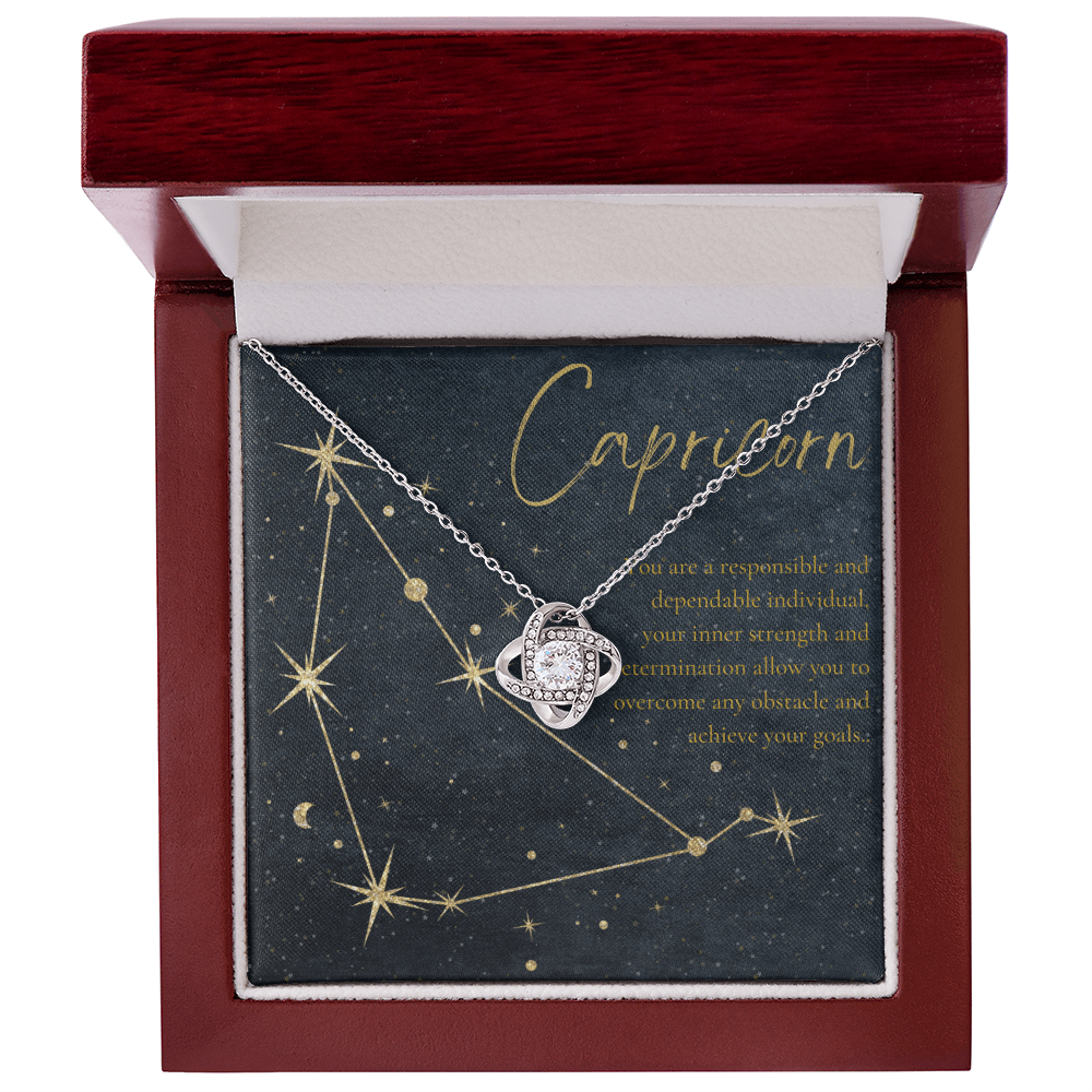 Capricorn Zodiac Love Knot Necklace