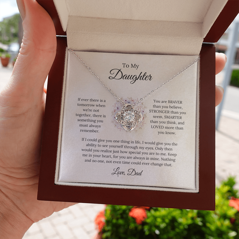 To My Daughter Forever in My Heart Love Knot Necklace: A Love That Knows No Bounds