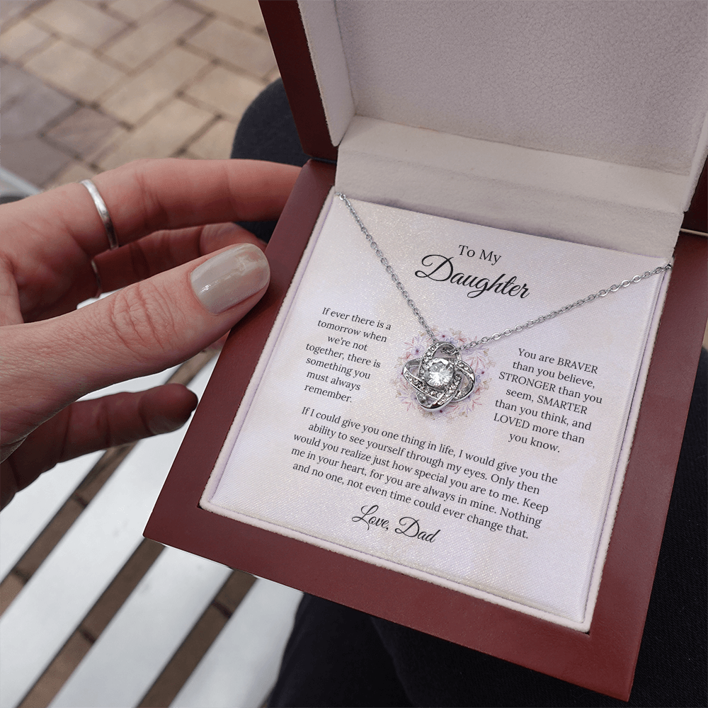 To My Daughter Forever in My Heart Love Knot Necklace: A Love That Knows No Bounds