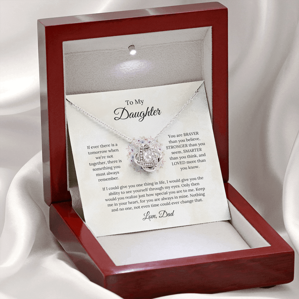 To My Daughter Forever in My Heart Love Knot Necklace: A Love That Knows No Bounds