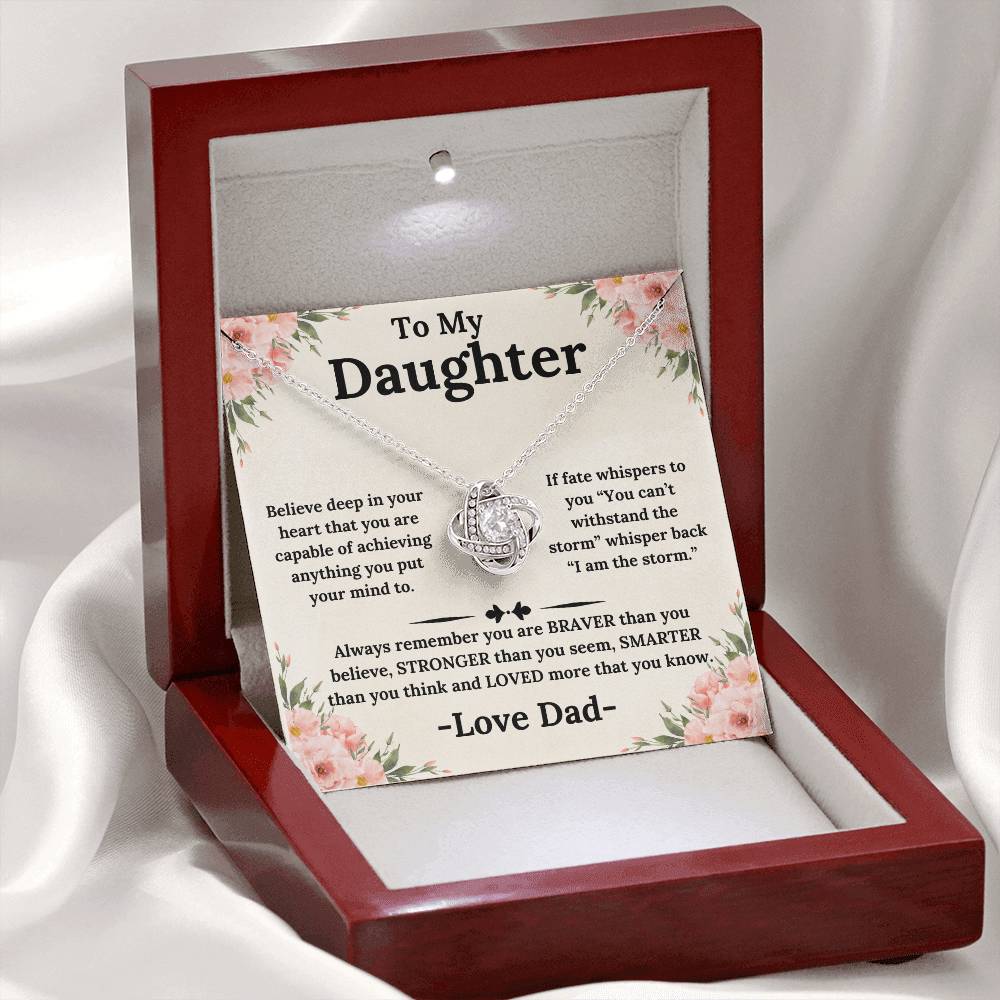 To My Daughter Necklace From Dad | Empowerment and Love A Heartfelt Message from Dad