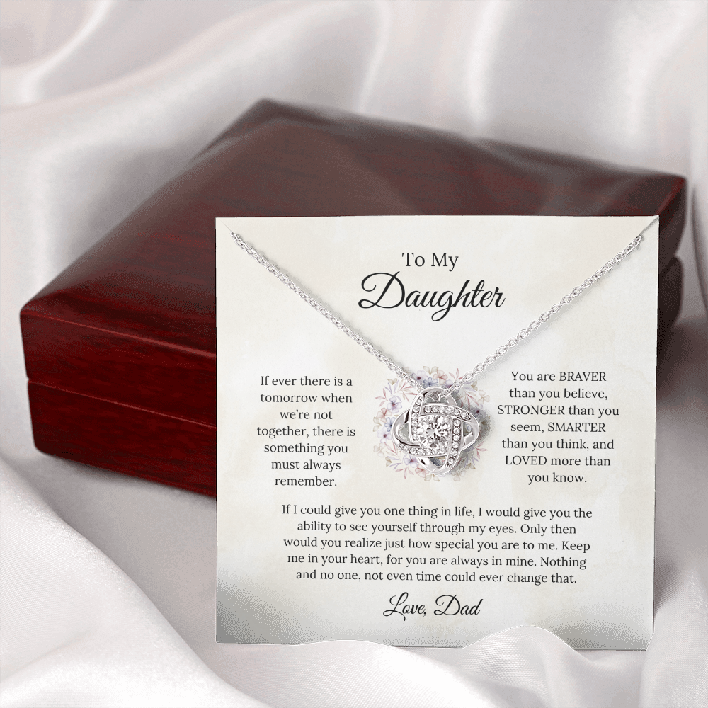 To My Daughter Forever in My Heart Love Knot Necklace: A Love That Knows No Bounds