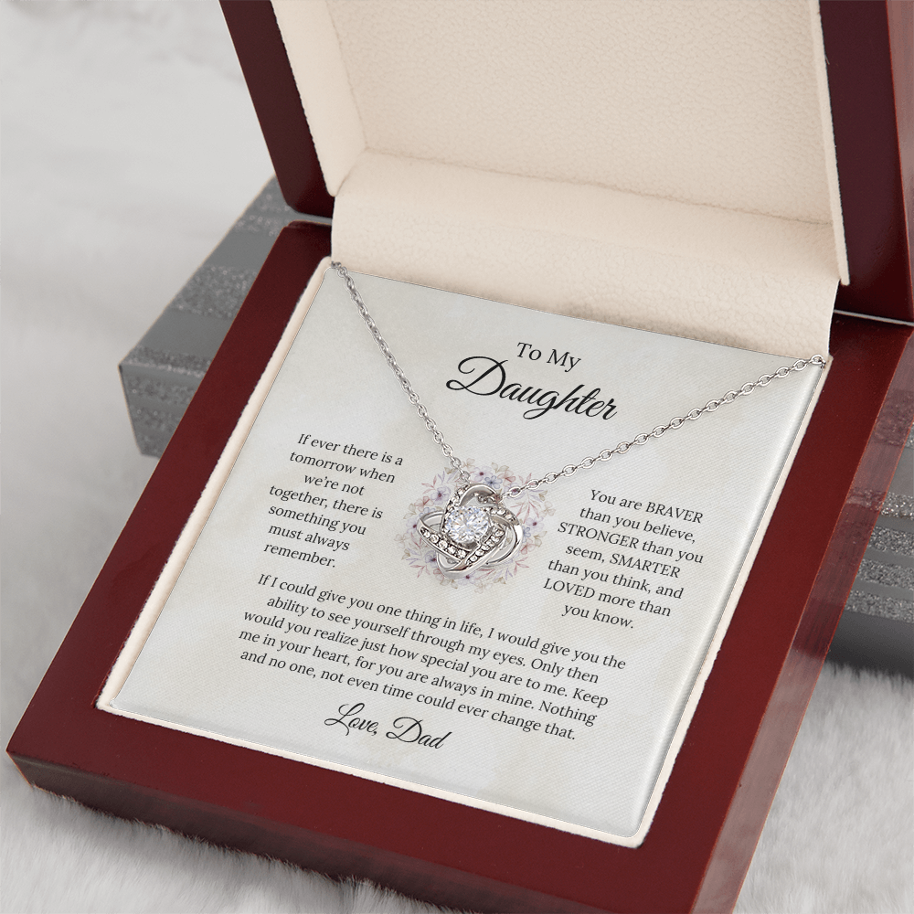 To My Daughter Forever in My Heart Love Knot Necklace: A Love That Knows No Bounds