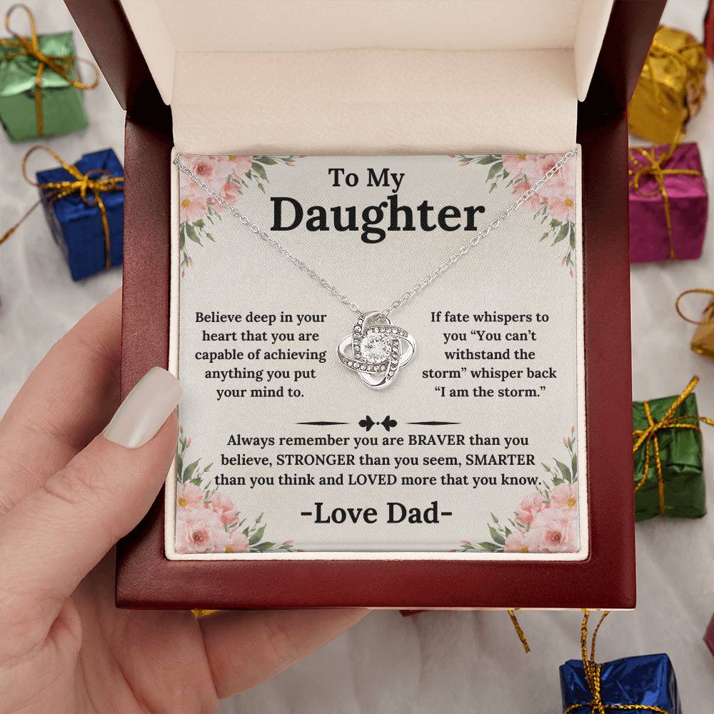 To My Daughter Necklace From Dad | Empowerment and Love A Heartfelt Message from Dad