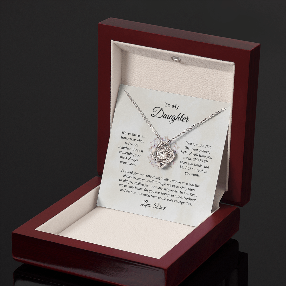 To My Daughter Forever in My Heart Love Knot Necklace: A Love That Knows No Bounds