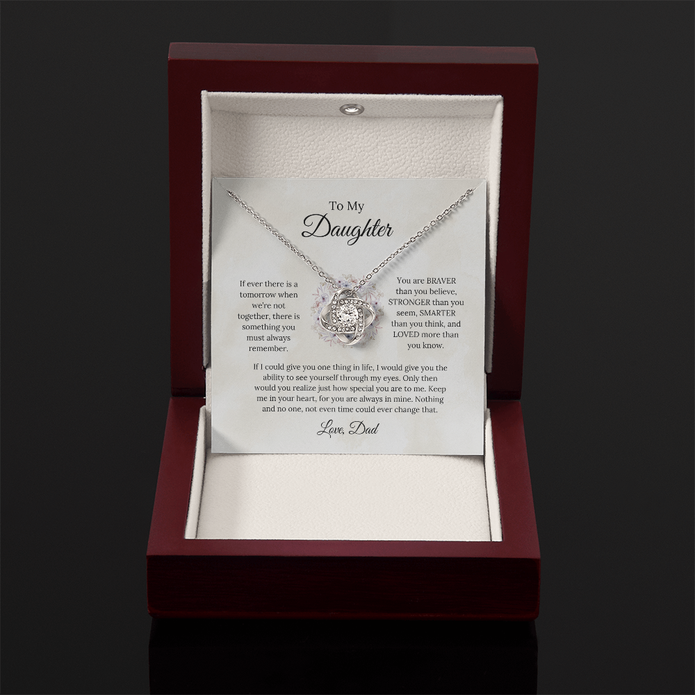 To My Daughter Forever in My Heart Love Knot Necklace: A Love That Knows No Bounds