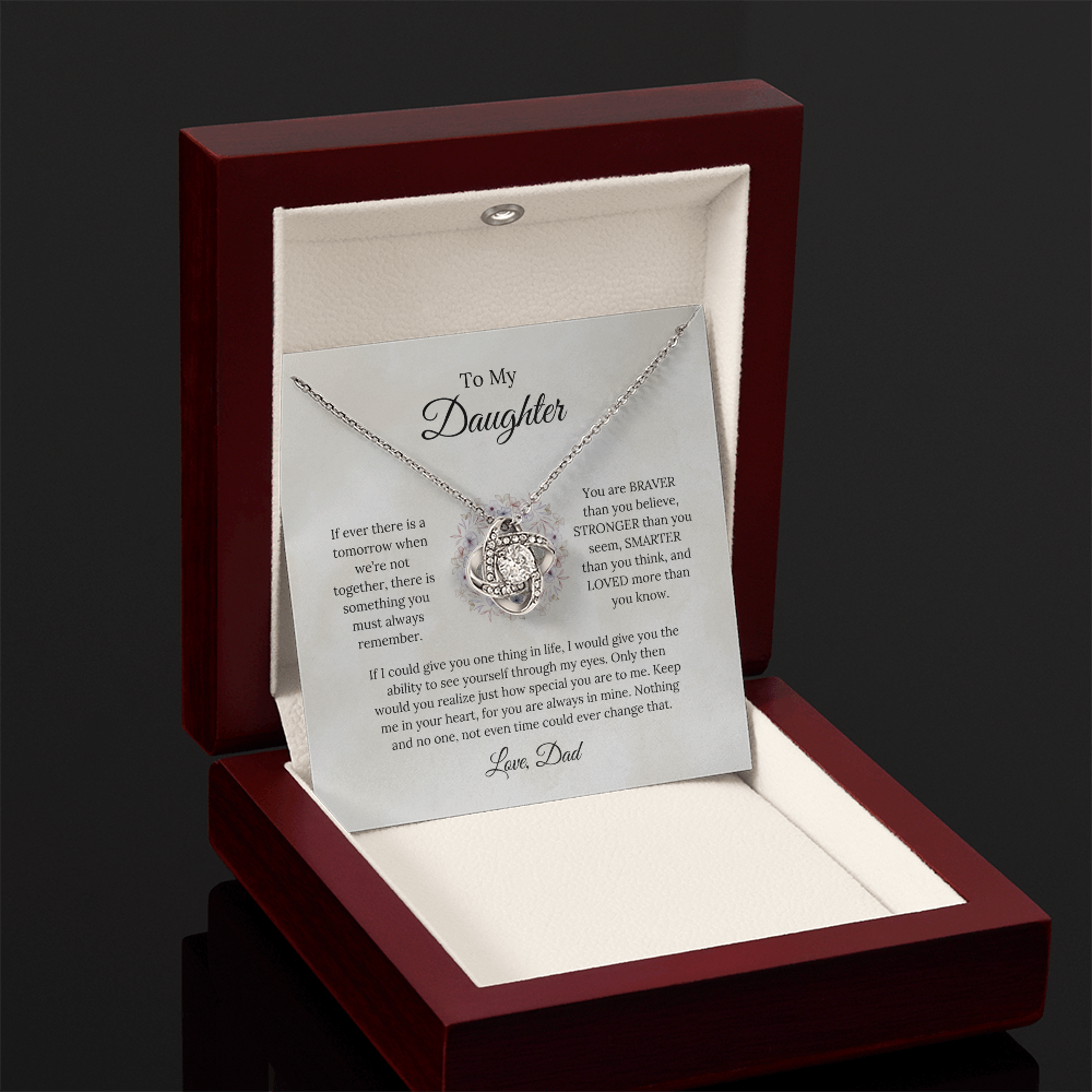 To My Daughter Forever in My Heart Love Knot Necklace: A Love That Knows No Bounds