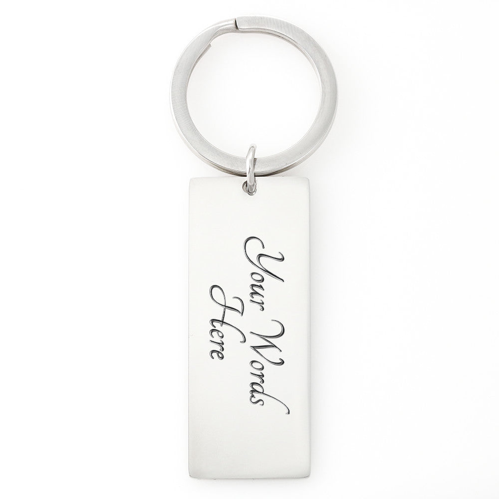 Drive Safe Rectangle Keychain