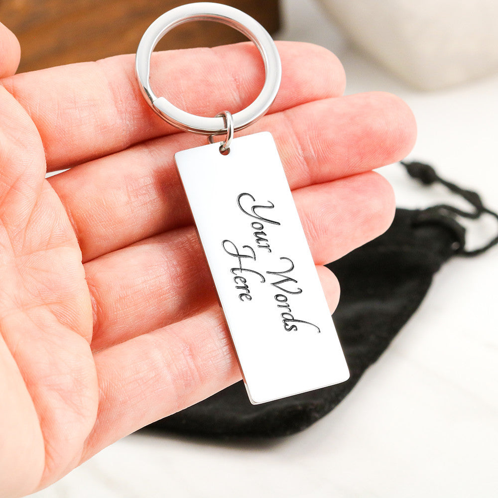 Drive Safe Rectangle Keychain