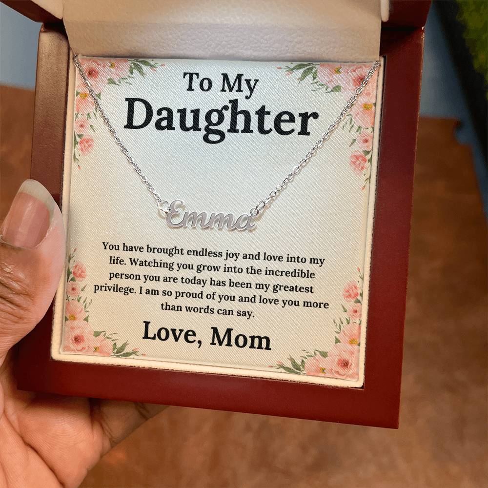 Endless Joy A Daughter’s Name, A Mother's Love - Custom Name Necklace