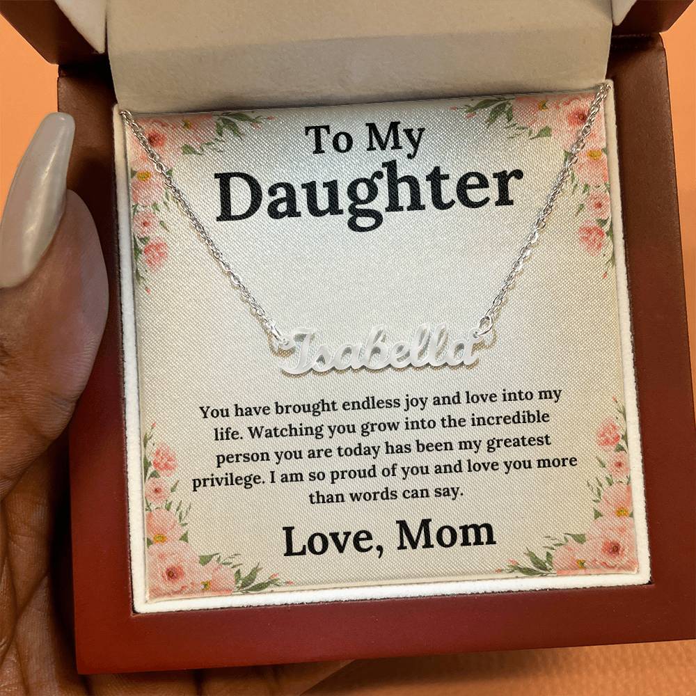 Endless Joy A Daughter’s Name, A Mother's Love - Custom Name Necklace