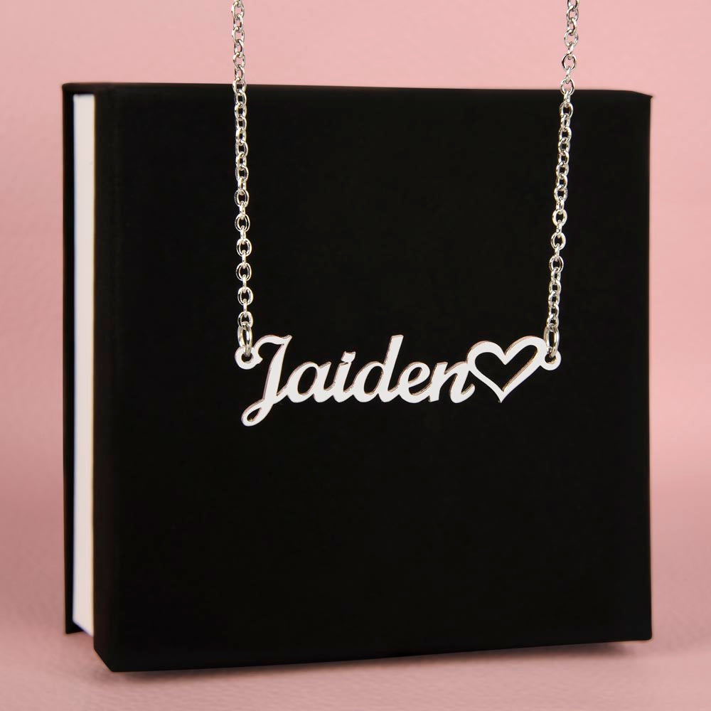 To My Lovely Daughter Heart Name Necklace