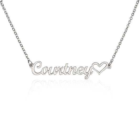Custom Name Necklace + Heart Only (No MC)