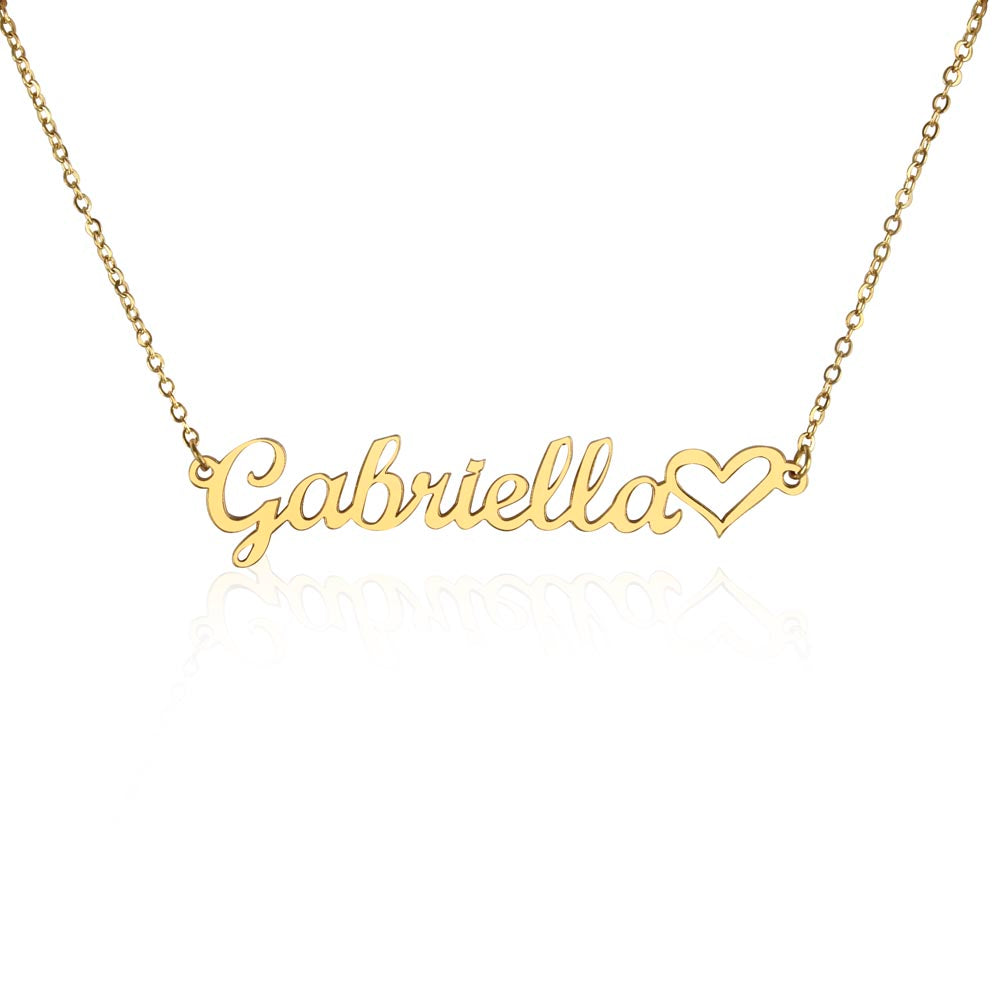 Custom Name Necklace + Heart Only (No MC)