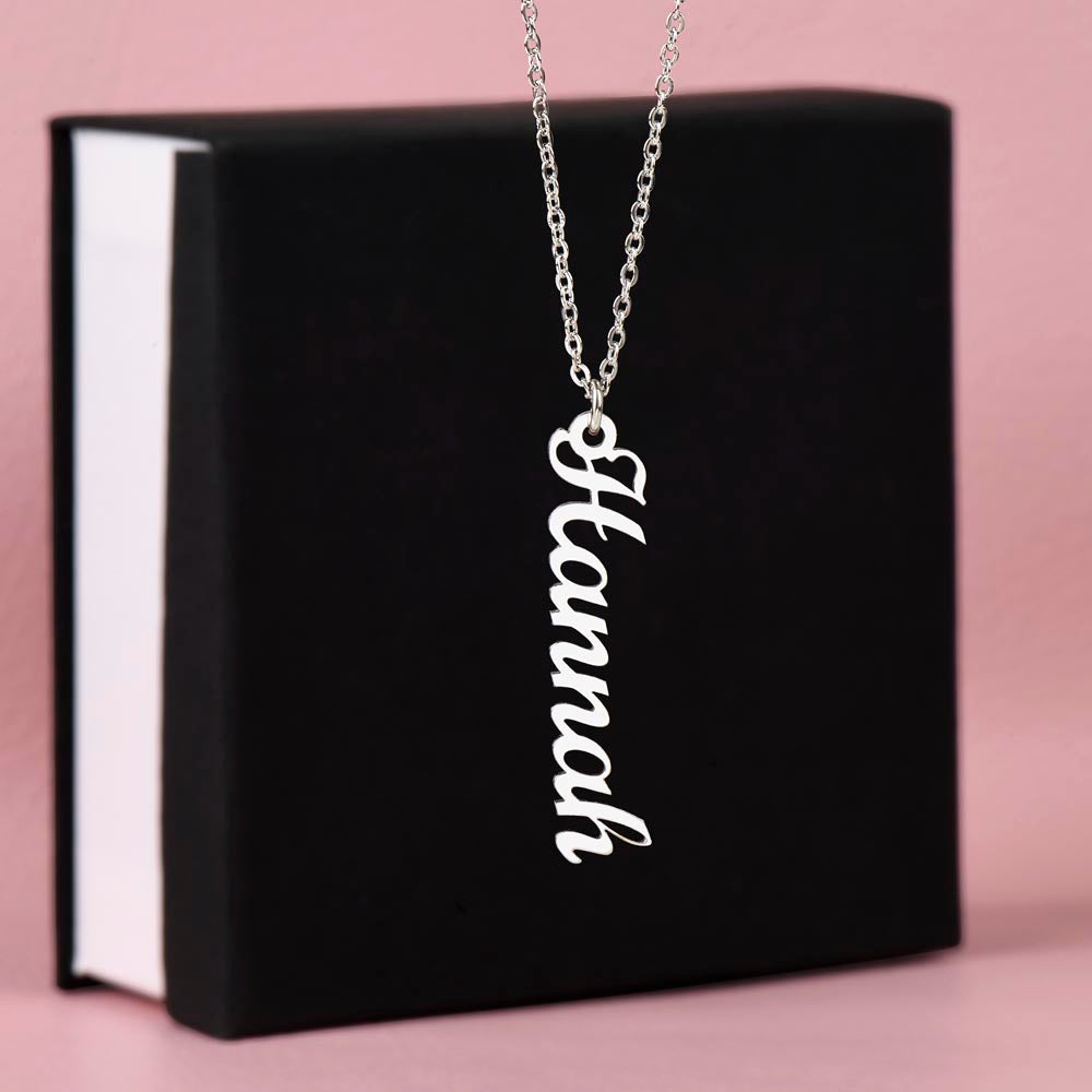 Custom Vertical Name Necklace Only (No MC)