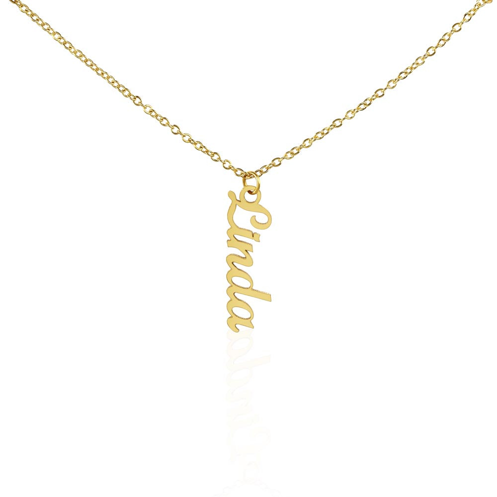 Custom Vertical Name Necklace Only (No MC)