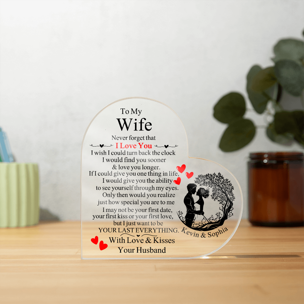 Through My Eyes – Heartfelt Personalized Husband-to-Wife Acrylic Keepsake