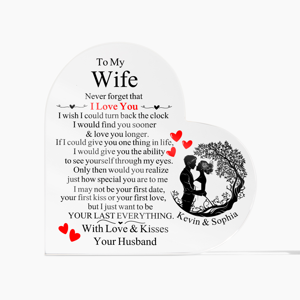 Through My Eyes – Heartfelt Personalized Husband-to-Wife Acrylic Keepsake