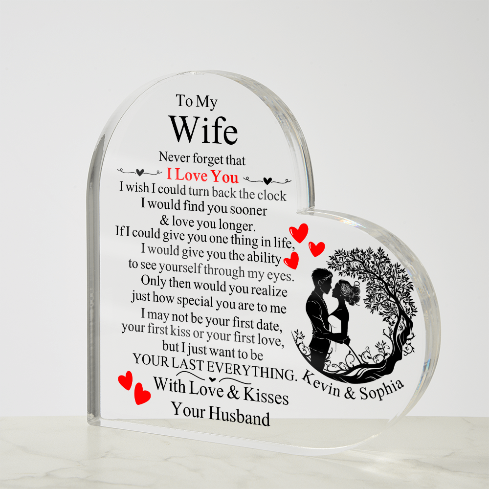Through My Eyes – Heartfelt Personalized Husband-to-Wife Acrylic Keepsake