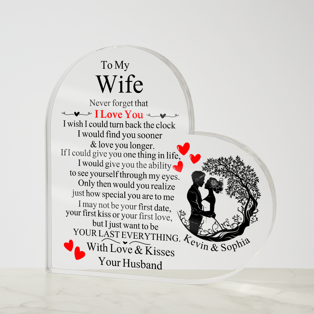 Through My Eyes – Heartfelt Personalized Husband-to-Wife Acrylic Keepsake