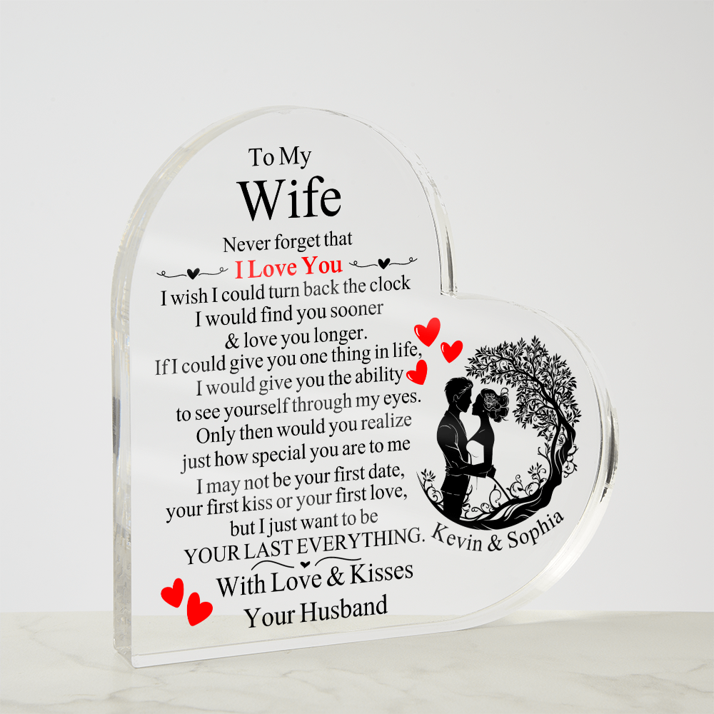 Through My Eyes – Heartfelt Personalized Husband-to-Wife Acrylic Keepsake
