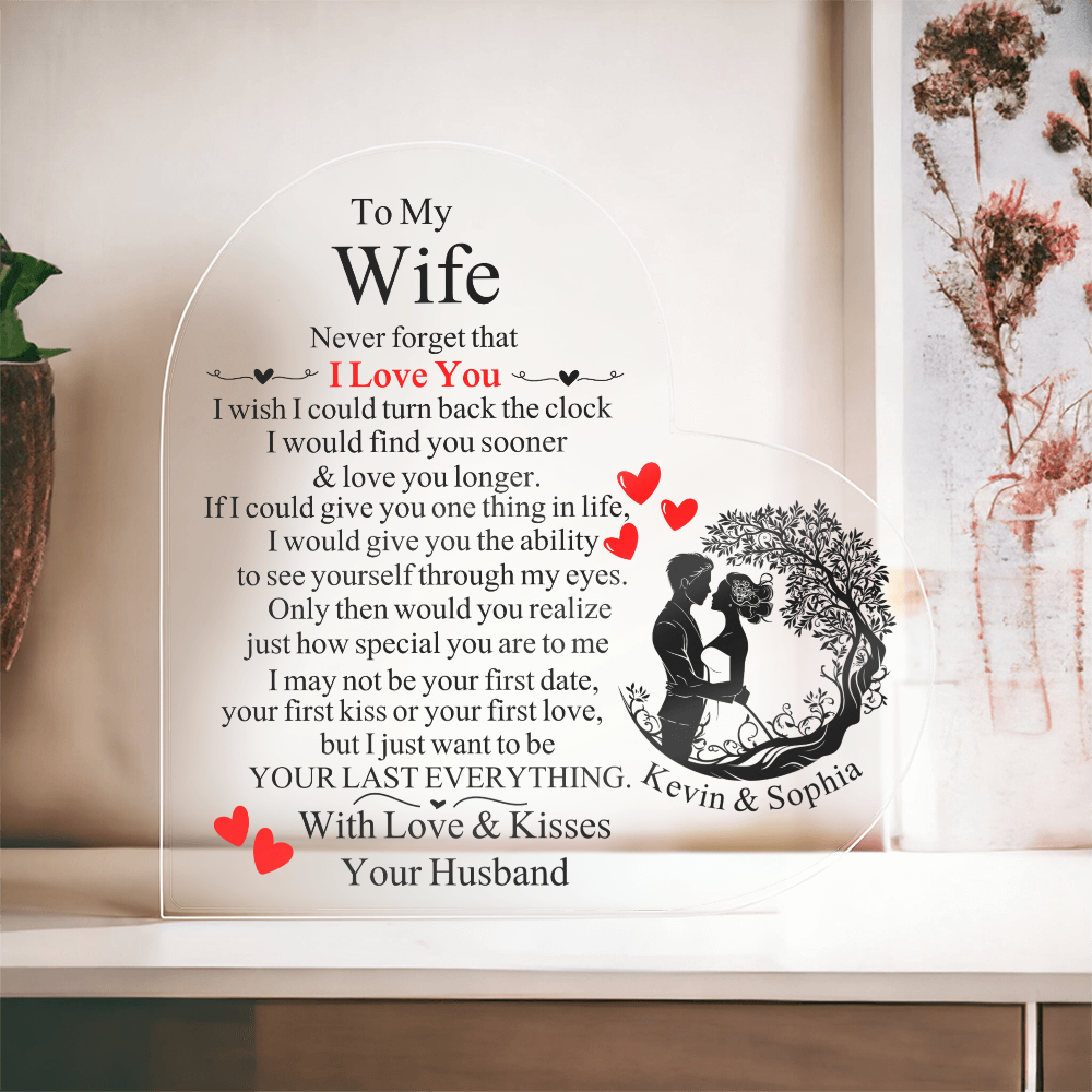 Through My Eyes – Heartfelt Personalized Husband-to-Wife Acrylic Keepsake