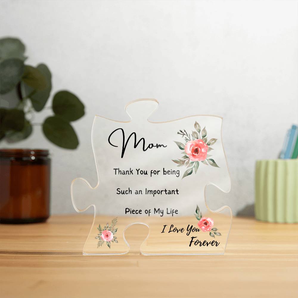 Gifts for Mom from Daughter Son, Christmas Gift for Mom,  Birthday Gifts for Mom, Mother's Day Gifts for Mom, Printed Acrylic Puzzle Plaque, Acrylic Gifts for Mom