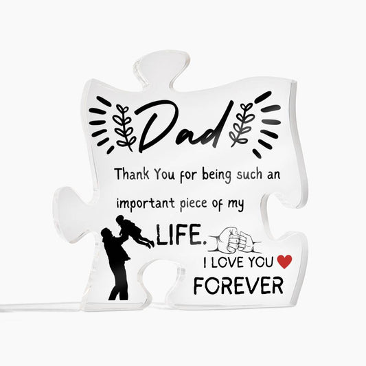 Dad Thank You Puzzle Piece Acrylic, Gift for Dad, Father's Day Gift for Dad from Son Daughter, Present for Dad