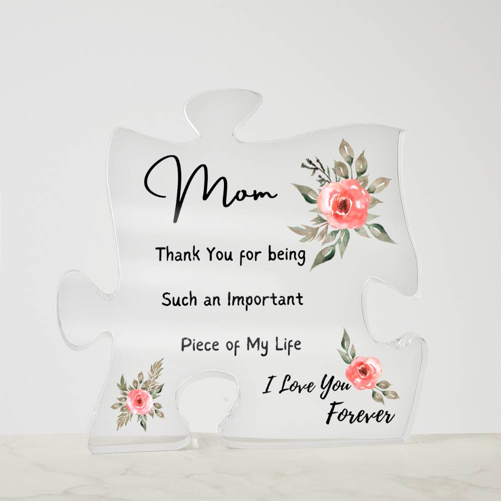 Gifts for Mom from Daughter Son, Christmas Gift for Mom,  Birthday Gifts for Mom, Mother's Day Gifts for Mom, Printed Acrylic Puzzle Plaque, Acrylic Gifts for Mom