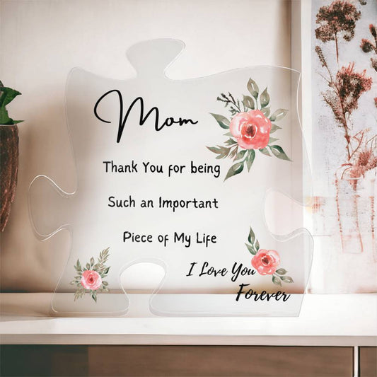 Gifts for Mom from Daughter Son, Christmas Gift for Mom,  Birthday Gifts for Mom, Mother's Day Gifts for Mom, Printed Acrylic Puzzle Plaque, Acrylic Gifts for Mom