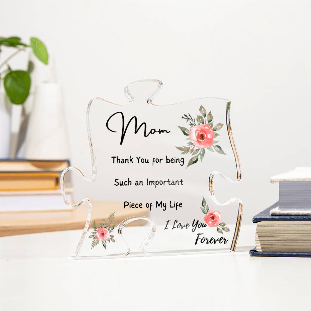 Gifts for Mom from Daughter Son, Christmas Gift for Mom,  Birthday Gifts for Mom, Mother's Day Gifts for Mom, Printed Acrylic Puzzle Plaque, Acrylic Gifts for Mom