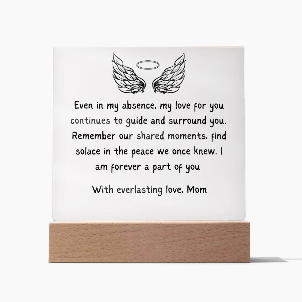 With Everlasting Love Acrylic Square Plaque