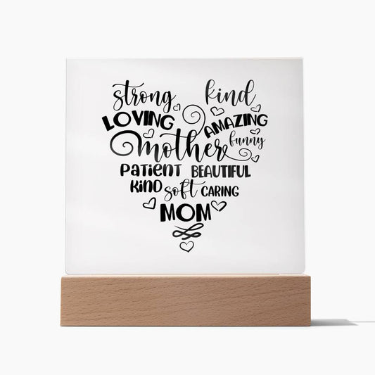 A Mother's Heart Acrylic Square Plaque