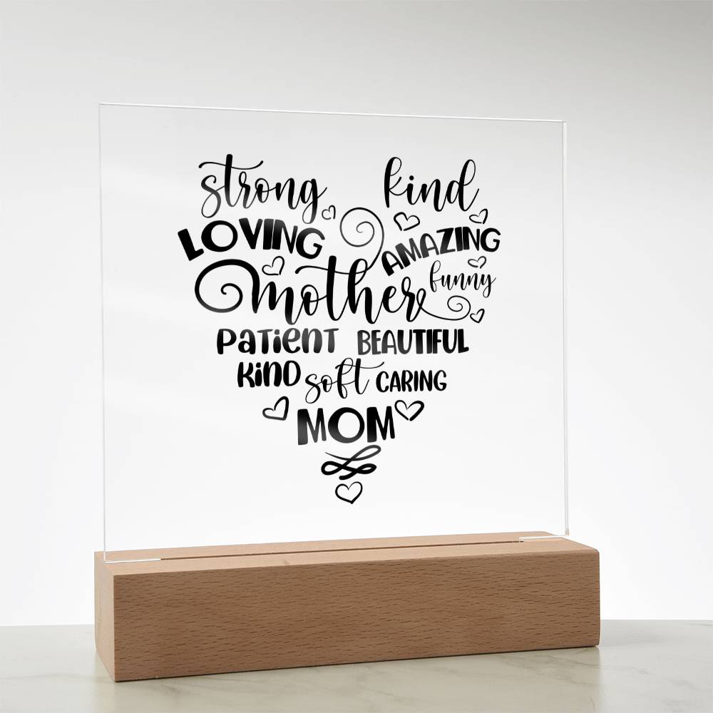 A Mother's Heart Acrylic Square Plaque