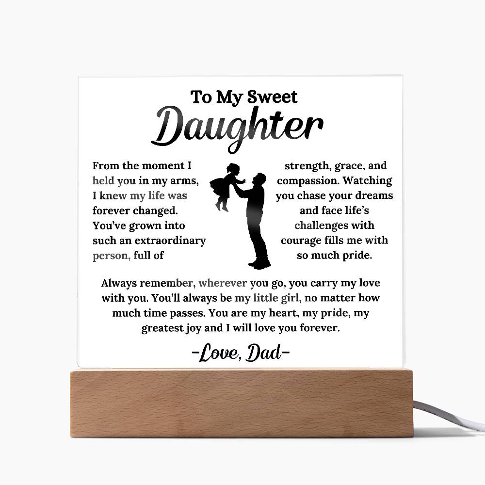 To My Daughter - My Greatest Joy - Square Acrylic Plaque