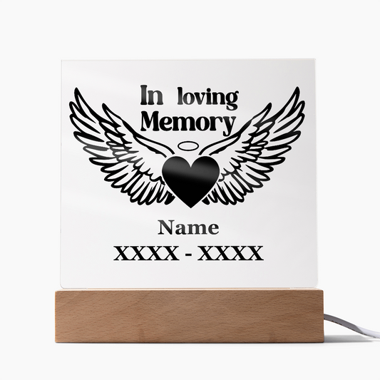 Guardian Angel Heart Memorial Plaque