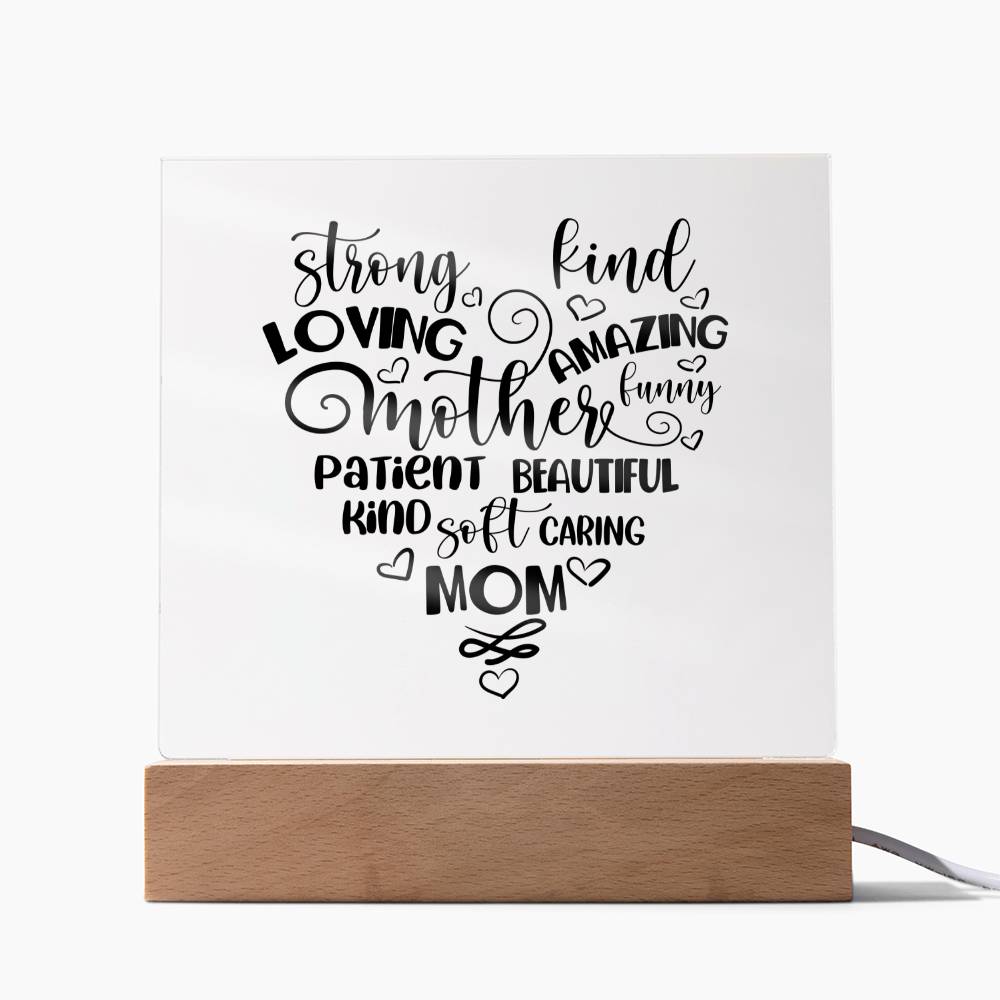 A Mother's Heart Acrylic Square Plaque