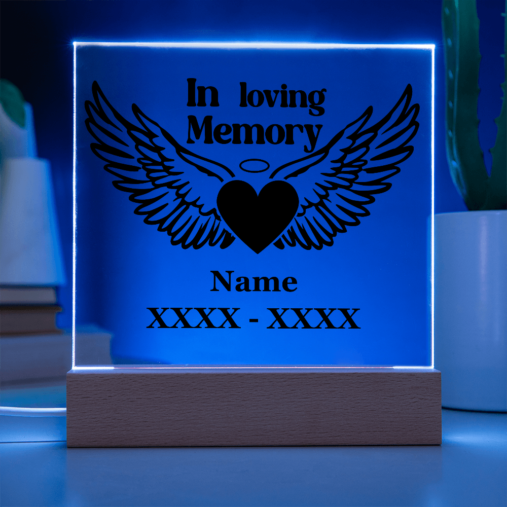 Guardian Angel Heart Memorial Plaque