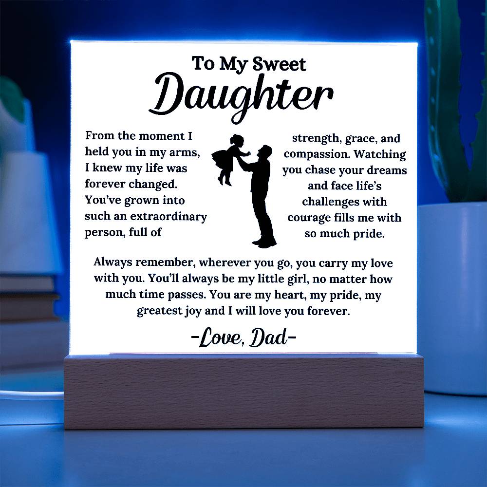 To My Daughter - My Greatest Joy - Square Acrylic Plaque