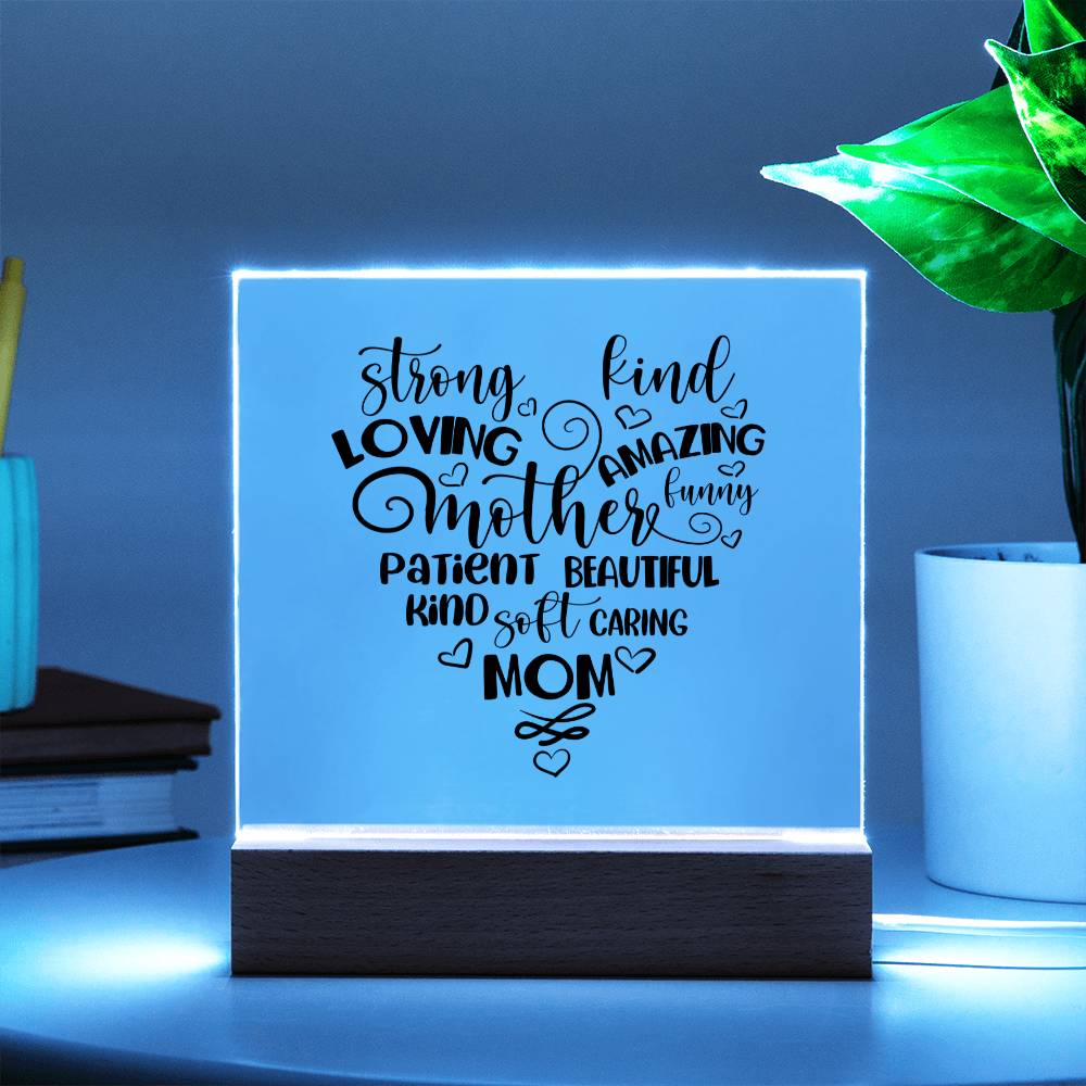 A Mother's Heart Acrylic Square Plaque