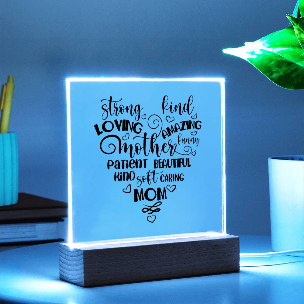 A Mother's Heart Acrylic Square Plaque