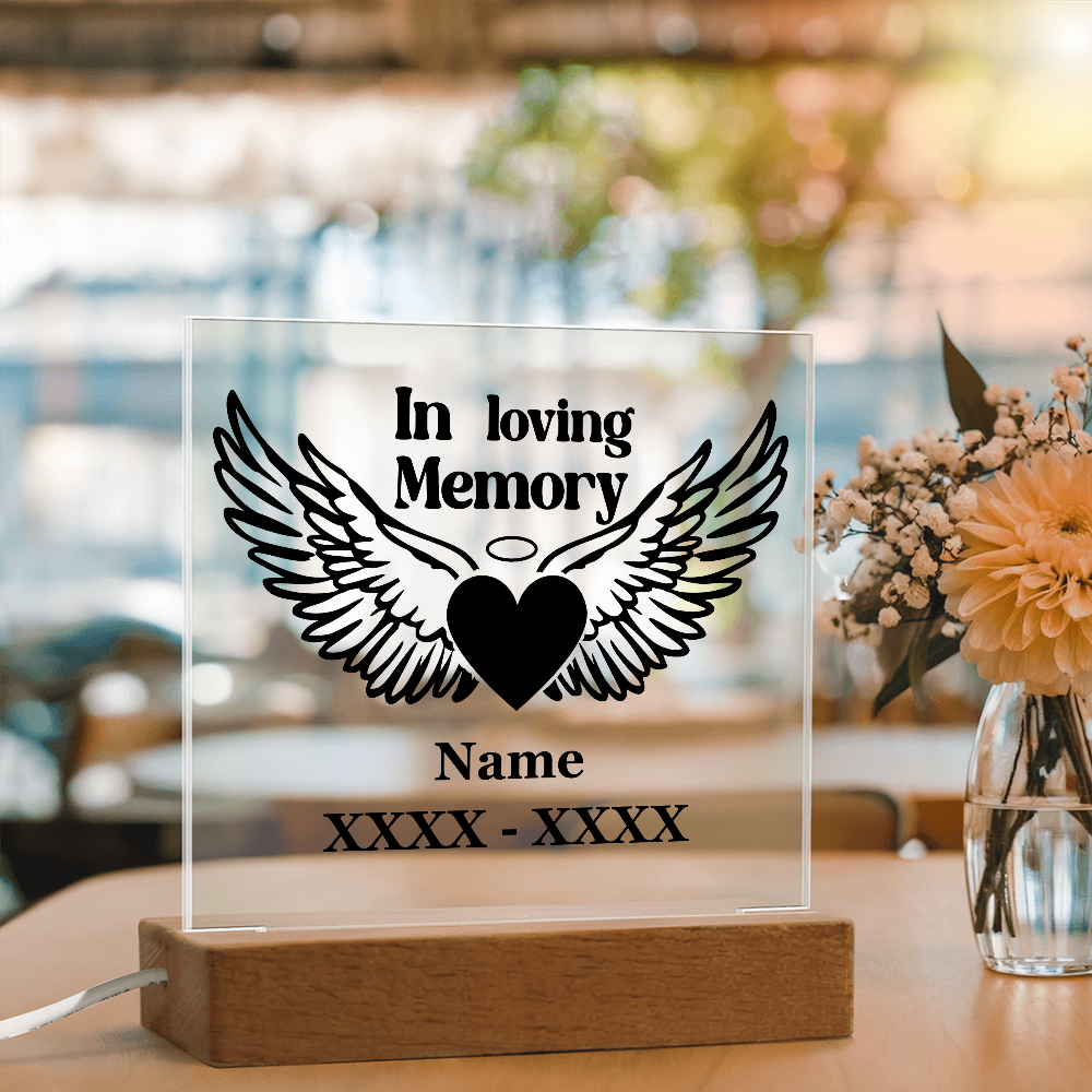 Guardian Angel Heart Memorial Plaque