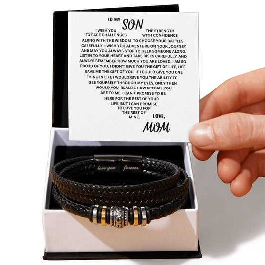 To My Son - Love You Forever Bracelet - From Mom