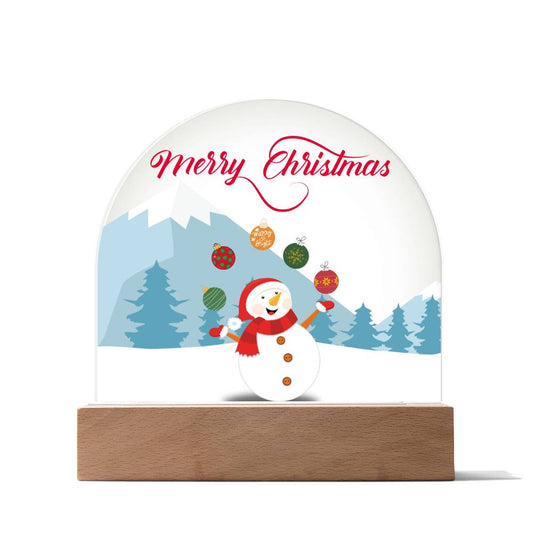 Icy Elegance - Frosty Juggling Ornaments - Domed Acrylic